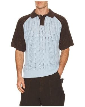 Obey Abel Knitted Polo - Blue