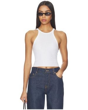 GRLFRND Cropped Racer Tank En Color Blanco Talla (También En S, Xxs, Xs, M, Xl) - Azul