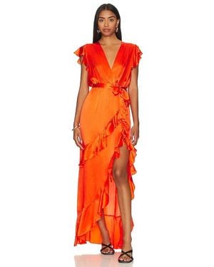 Amanda Uprichard Johanna Maxi Dress - Orange