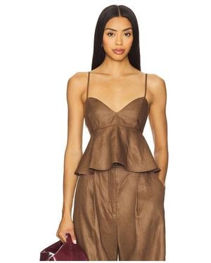 Matthew Bruch Sweet Heart Crop Top - Brown