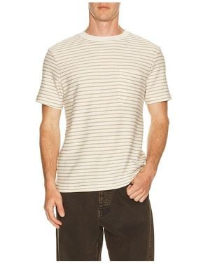 FRAME Ribbed Striped Tee - White