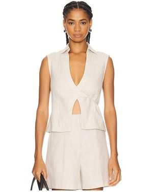 Faithfull the Brand Antibes Sleeveless Wrap Shirt - Natural