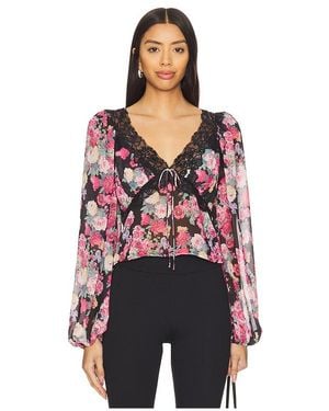 For Love & Lemons Clarisse Top - Black