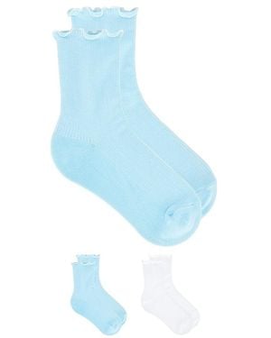 WellBeing + BeingWell Socken Ruffle Sock 2 Pack - Blau