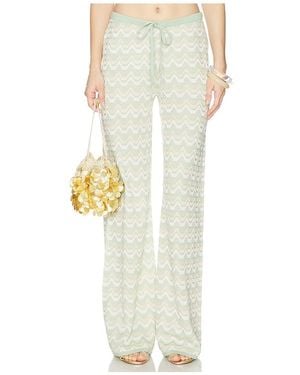 Devon Windsor Flora Wide Leg Pant - White