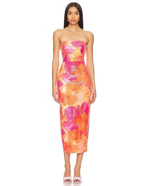 Runaway the Label Oralie Midi Dress - Red