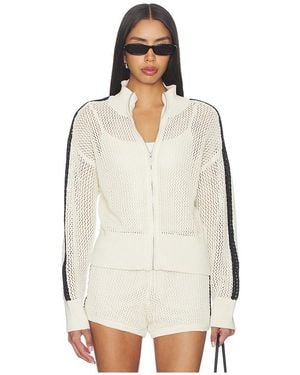 Sanctuary Open Stitch Track Jacket - White