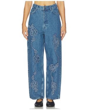 ROTATE BIRGER CHRISTENSEN Denim Boyfriend Jeans - Blue