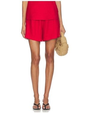 DONNI. X Revolve The Linen Midi Short - Red