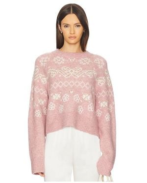 For Love & Lemons PULL ARABELLA en Pink - Rose