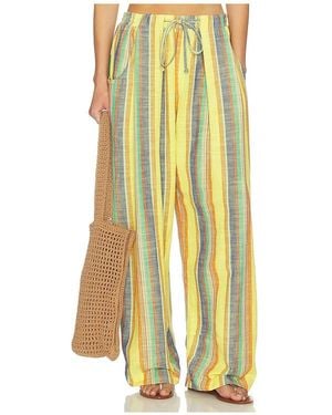 Free People Chambers Laid Back Stripe Pant - Yellow