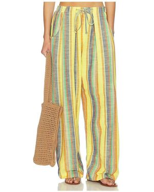 Free People Chambers Laid Back Stripe Pant - Yellow