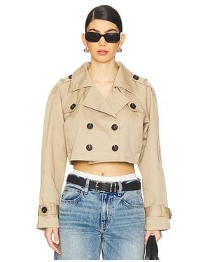 MORE TO COME Marja Cropped Trench - Blue