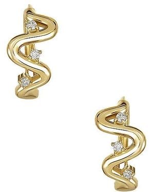 STONE AND STRAND Harbor Lights Huggie Earrings - Metallic