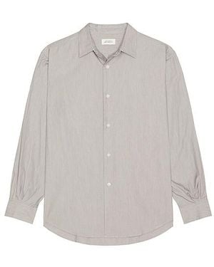 Saturdays NYC Regular Collar Stripe Shirt - White