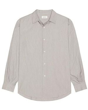 Saturdays NYC Regular Collar Stripe Shirt - White