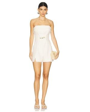 AMUR Valerie Strapless Romper - White
