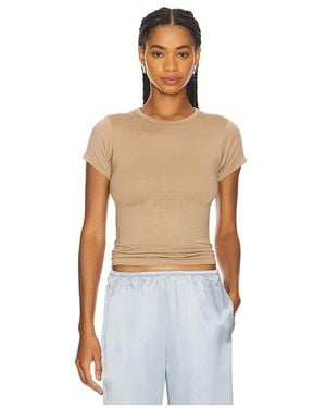 ÉTERNE Fitted Crewneck Short Sleeve T-Shirt - Blue