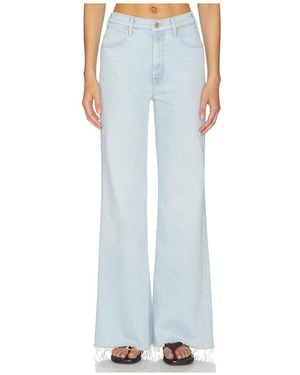 Mother The Hustler Roller Skimp Fray Jeans - Blue