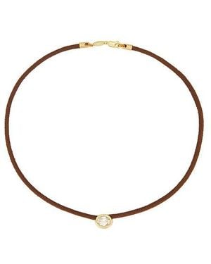 Shashi Lasso Solitaire Necklace - Black