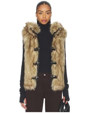 Jaded London Mendoza Faux Fur Gilet - Multicolour
