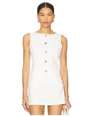 4th & Reckless Chai Linen Top - White
