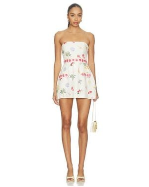 Amanda Uprichard Strapless Bethany Romper En Color Crema Talla (También En Xs, S, M, Xl) - Blanco