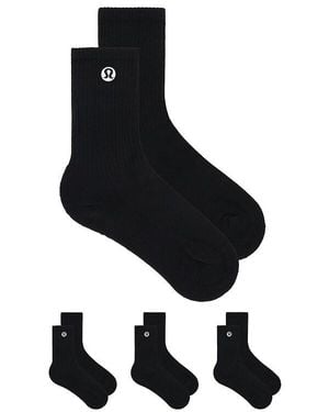lululemon Daily Essential Socks 3 Pair - Black