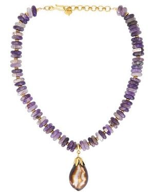 Brinker & Eliza Collar Colgante Penelope En Color Morado Talla - Multicolor