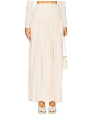 Elodie the Label Cleo Maxi Knit Skirt - White