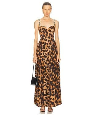 L'Agence Sutton Strap Maxi Dress - Brown
