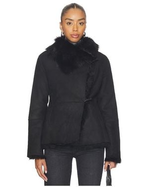 AllSaints Wilton Reversible Shearling Jacket - Blue