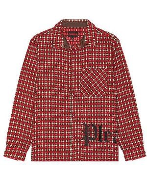 Pleasures Wool-Blend Work Shirt - Red