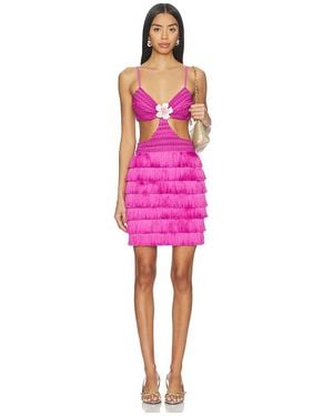PATBO Amethyst Fringe Mini Dress - Pink