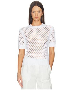 Vince Weites T-Shirt Honeycomb - Weiß