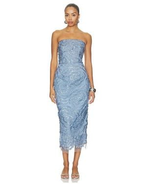 Elliatt Elisa Strapless Midi Dress - Blue