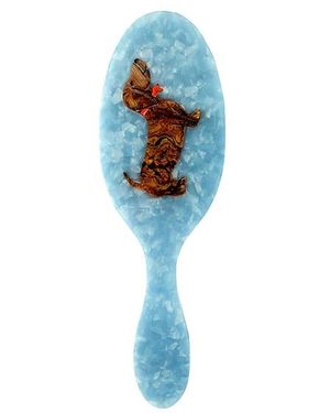 Solar Eclipse Cepillo De Pelo Dachshund Dog Hair Brush En Color Ivory Talla - Azul