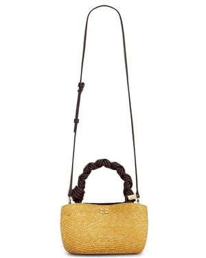 Ganni Bou Mini Straw Bag - Metallic