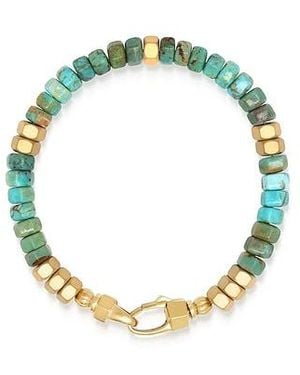 Nialaya Hexagon Beaded Bracelet - Blue