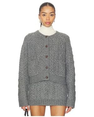 Lovers + Friends Ibona Cable Cardigan - Grey