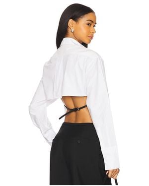 Courtney Zheng Emmett Belt Back Shirt - White
