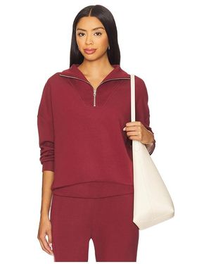 Varley Hawley Half Zip Sweatshirt - Red