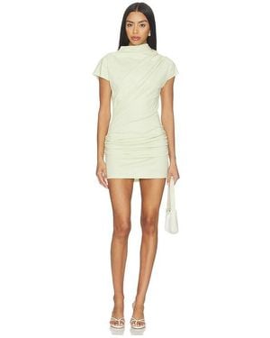 Line & Dot Archer Draped Mini Dress - Natural