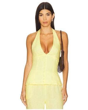 AEXAE Neckholder-Top - Gelb