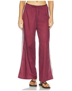 Montce Sporty Wide Leg Pant - Red