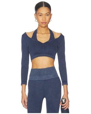 Spiritual Gangster Sun Bleached Grace Long Sleeve Top - Blue