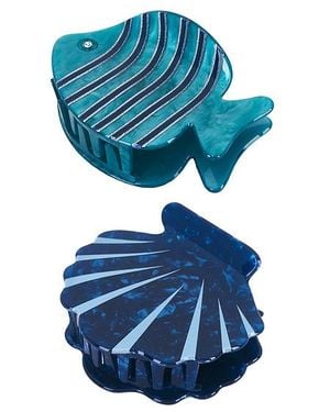 Frasier Sterling Amalfi Claw Clip Set - Blue