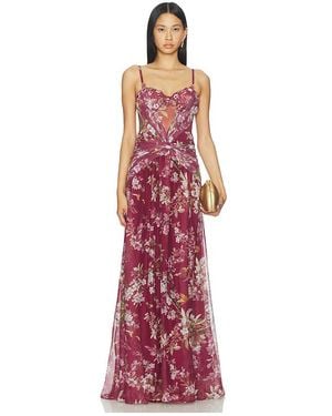 PATBO Abendkleid Mit Perlenverzierung Delicata - Rot