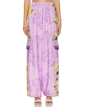 Agua Bendita Pantalón Cargo Maca En Color Morado Talla En