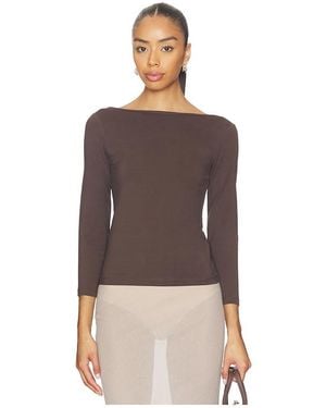 St. Agni Weiches Jersey-Ballerina-Top - Braun